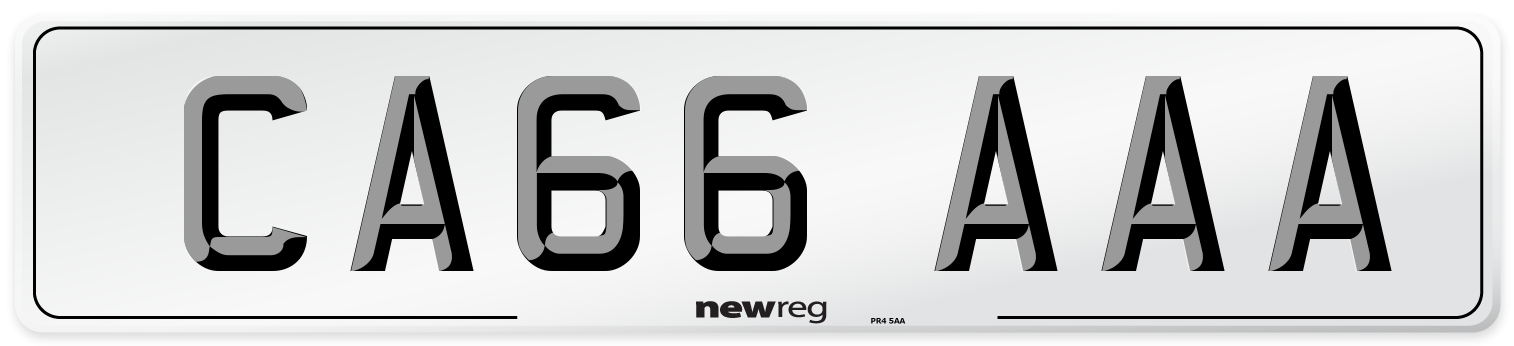 CA66 AAA Number Plate from New Reg